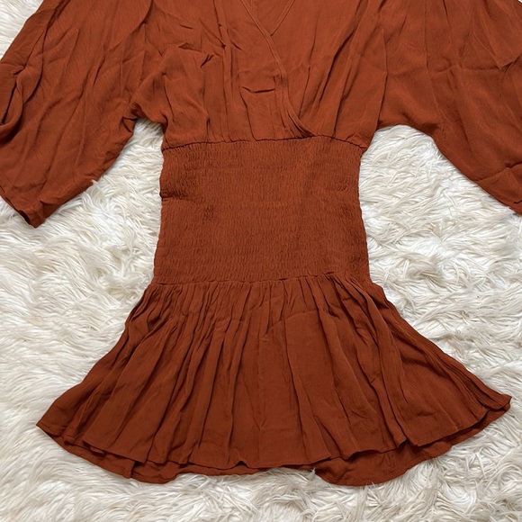 Forever 21 Tunic Blouse size small Rust brown Color - Picture 3 of 11